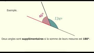 Angles complémentaires et supplémentaires [upl. by Kyrstin]