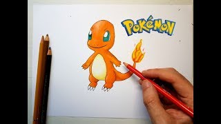 How to draw Charmander  Pokemon [upl. by Shani138]