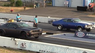 Legendary Chevy Chevelle vs Dodge Demon  drag race [upl. by Anada]