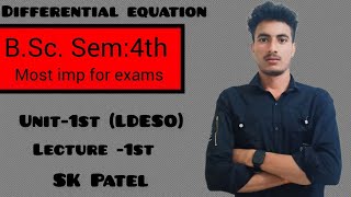 BSCsemester IV differential equations unit  I LDESO most questions semester exam rrbmu [upl. by Arukas489]