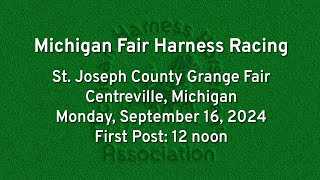 Michigan Fair Harness Racing  Centreville  Sept 16 2024 [upl. by Aitret]