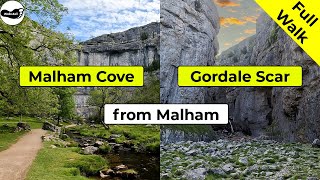 Malham Cove Gordale Scar and Janets Foss walk from Malham Full Walk [upl. by Amoeji402]