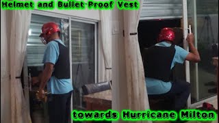 Helmet amp Bullet Proof Vest TOWARDS Hurricane Milton  SW Florida 10924 [upl. by Levan]