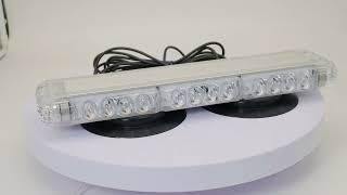 Durable amber strobe light bar with 38 modes modular setup and waterproof design for emergencies [upl. by Ducan]