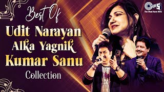 Best Of Alka Yagnik Kumar Sanu Udit Narayan  Bollywood 90s Romantic Hits  90s Hits Video Jukebox [upl. by Ailla]