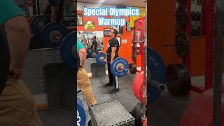 Special Olympics Athlete Warming up for HEAVY DEADLIFTS🥵 [upl. by Einnus472]