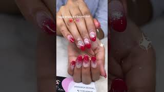 Ombre nails 💅♥️✨ naildesigns nailartist ombrenails bridalnailart nailshort [upl. by Anak]