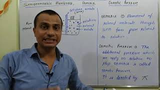 Semipermeable membrane osmosis amp osmotic pressure [upl. by Eelatan702]