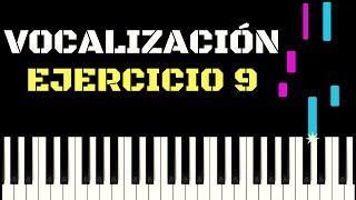 EJERCICIO DE VOCALIZACIÓN 9  Tutorial de Piano [upl. by Neila752]