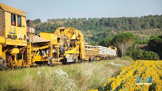 Renewal of the CecinaVolterra railway line  Rinnovamento ferroviario [upl. by Illyes852]