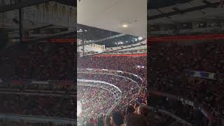 🔊 Jared Goff Chants for Lions QB in Chicago at Blackhawks Detroit Red Wings Game [upl. by Idnac]