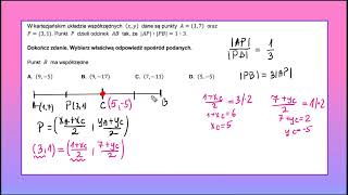 PEWNIAKI MATURALNE  GEOMETRIA ANALITYCZNA zadanie 10 [upl. by Etyam]