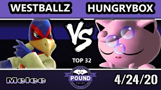 Pound Online 2020 Melee Top 32  Hungrybox Jigglypuff Vs Westballz Falco SSBM Singles [upl. by Isac]