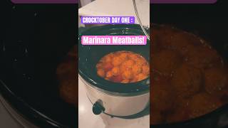 Crocktober Day One  MARINARA MEATBALLS  Meatball Subs  Easy Crockpot Dinners crockpotmeals [upl. by Landon]