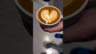 How to make heart ❤️ latteaart ☕️👇youtubevideo shortvideo short coffee heart newvideo [upl. by Filide]