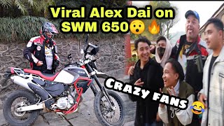 Ride with Viral Alex Dai 😂 Foreigners love for Nepal  SWM Bikes Ride  AKR [upl. by Ariat315]