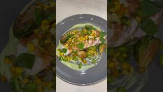 Chicken and Succotash food cooking recipe [upl. by Nassi]