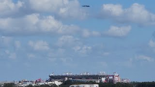 USAF F35 FOOTBALL STADIUM amp GAME FLYOVER TAMPA BAY BUCS VS SAN FRANSISCO 49ERS  RJS 11102024 1PM [upl. by Lianne]