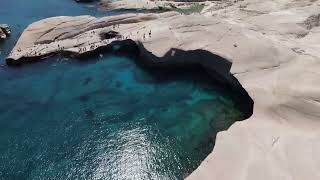 Sarakiniko Milos Greece Drone 4K [upl. by Prima]