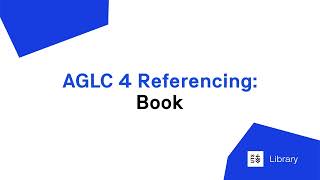 AGLC 4 Referencing Book [upl. by Yerdna]