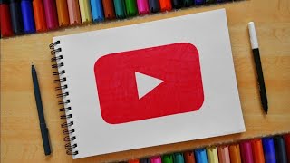 YouTube Logo Drawing  YouTube Channel Logo Drawing  YouTube Drawing youtube drawing [upl. by Raimes]