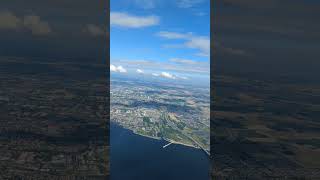 HD BirdsEye View of Øresund Bridge Swedens West Coast and Copenhagen Airport [upl. by Akimrehs873]