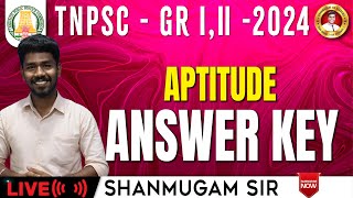 TNPSC Group 2 Answer Key 2024  Aptitude Questions amp Answers [upl. by Rossuck]