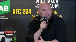 Dana White UFC 234 PostFight Press Conference  ESPN MMA [upl. by Nnylyoj]