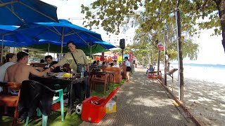 Ochheuteal Beach Daytime Walking  SihanoukvilleCambodia 2022 [upl. by Auqinehs594]