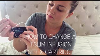 How to Change a Tslim Infusion Set and Cartridge [upl. by Ainivad205]