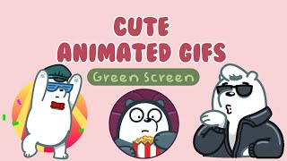 Cute Animated GIFs  Green Screen ✿ [upl. by Gusba]