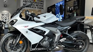 All New Triumph Daytona 660 2024 Model Price Features Mileage and Detailed Review [upl. by Wylde564]