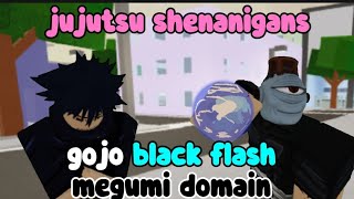 gojo black flash and megumi domain  leaks jujutsu shenanigans [upl. by Notlok]