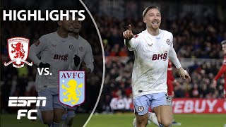 Middlesbrough vs Aston Villa  FA Cup Highlights  ESPN FC [upl. by Mark]