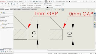 Line Distance Gap in SolidWorks Drafting [upl. by Hedaza371]