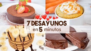 7 DESAYUNOS FÁCILES y RÁPIDOS para la semana 🥞🍫  en 5 minutos [upl. by Whalen541]