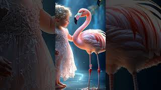 Baby perform a fusion with the flamingo on AGTamericagottalent baby aiart magic transformation [upl. by Mikah684]