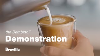 The Bambino™  How to make a professional latte at home  Breville USA [upl. by Pinzler118]