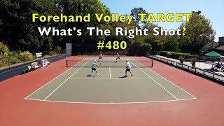 Tennis Forehand Volley Doubles Whats The Right Shot  480 [upl. by Nilak]