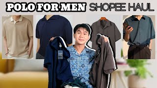 POLO FOR MEN SHOPEE HALL  ALL BELOW P350  TOPS FOR MEN  AFFORDABLE POLO FOR MEN [upl. by Bolanger]