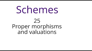 Schemes 25 Proper morphisms and valuations [upl. by Spada]