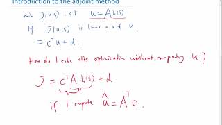 A simplistic first example of the adjoint method [upl. by Amrak159]