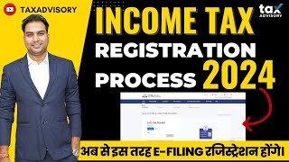 Income Tax Registration Kaise Kare  How to Register on Income Tax efiling Portal 2024 [upl. by Idnar]