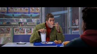 Diner scene amp no cape SpiderMan Into the SpiderVerse [upl. by Narib]