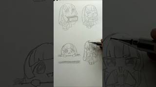 Speed Drawing Shimeji dance しめじ つながるホロライブ shorts イラスト drawing anime [upl. by Leffen]