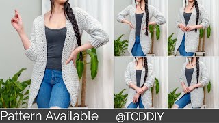 How to Crochet Spring Cardigan  Pattern amp Tutorial DIY [upl. by Sudoeht]