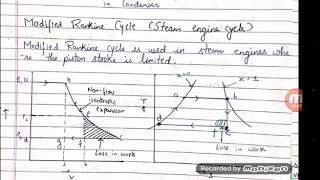 Modified rankine cycle  steam engine cycle [upl. by Handal242]