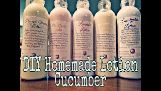 DIY Homemade Lotion  Cucumber  How To Make Lotion [upl. by Tadeas]