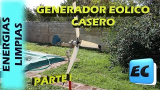 Como hacer un generador eólico Aerogenerador casero Parte I [upl. by Maram833]