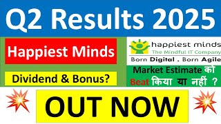 HAPPIEST MINDS Q2 results 2025  HAPPIEST MINDS results today  HAPPIEST MINDS Share News today [upl. by Moira130]